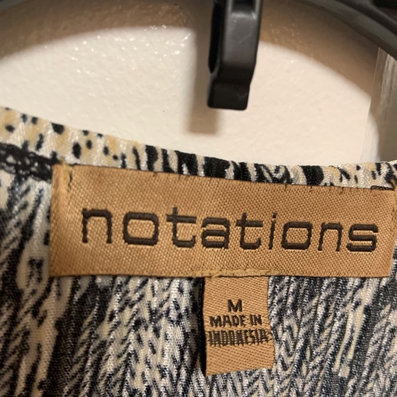 Notations Black and White Patterned Top - Picture 8 of 8